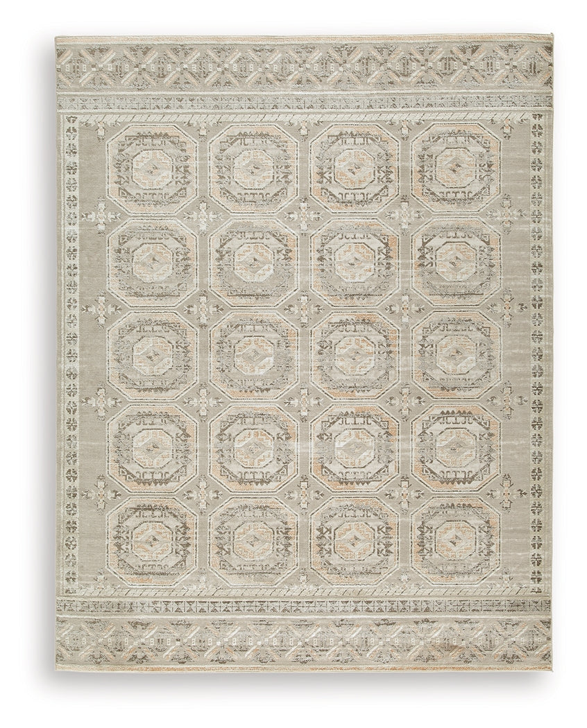 Bachby rug medallion pattern detail close-up