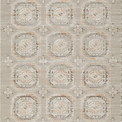 Bachby Multi 5'3 x 7 area rug laid flat