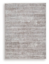 Close-up of Fuadwick area rug texture and stripes