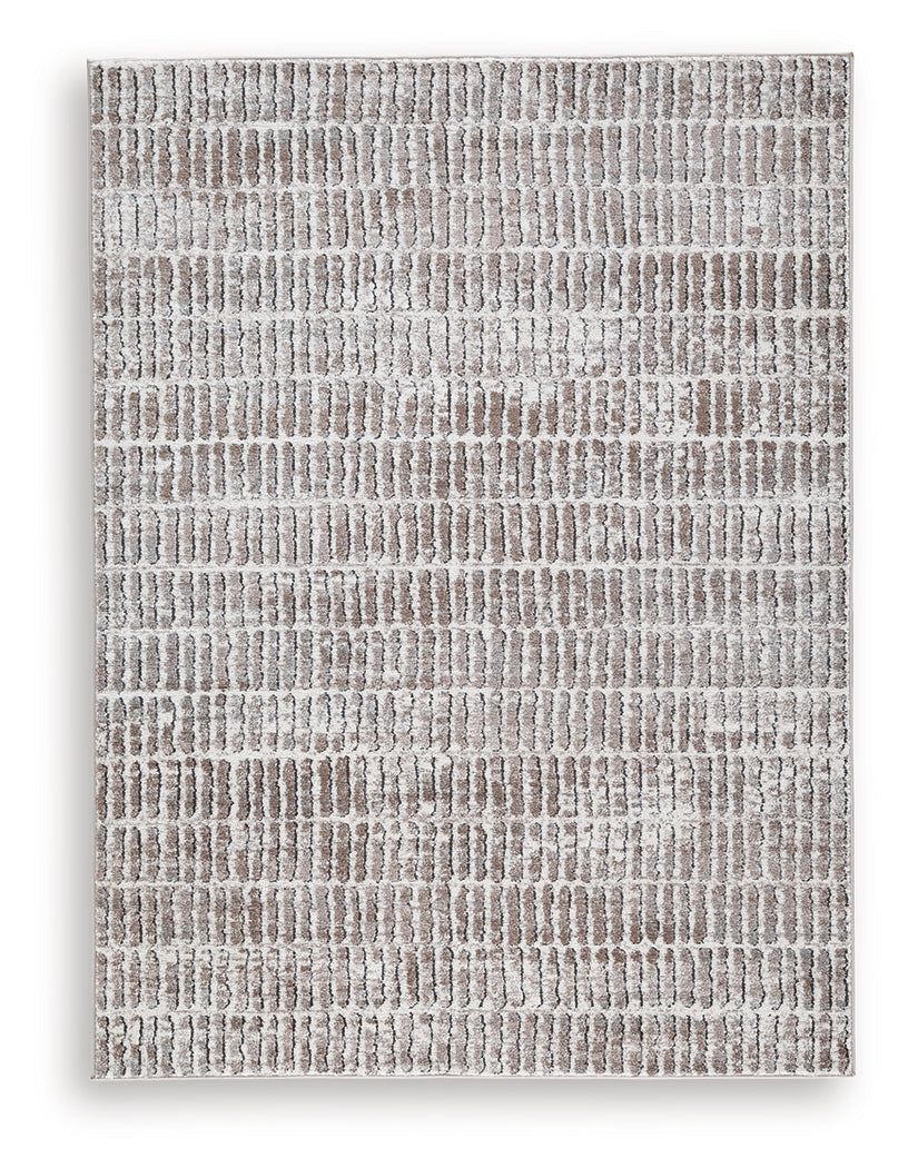 Close-up of Fuadwick area rug texture and stripes