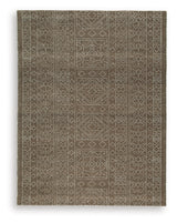Merrittman area rug geometric medallion pattern detail