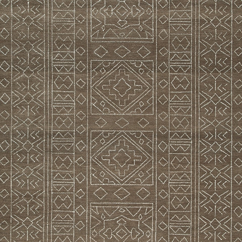 Color swatch for Merrittman brown and ivory rug