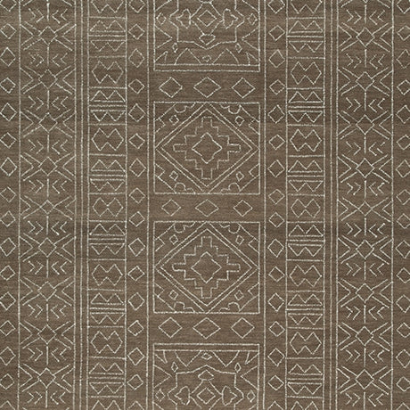 Color swatch for Merrittman brown and ivory rug