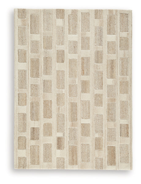 Close-up of Lisgrove area rug texture and colors