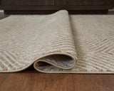 Rolled detail of Bachus multi area rug