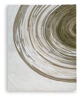 Hand-tufted wool rug weave detail