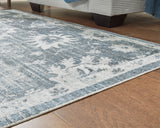 Avanworths Blue/Gray/Ivory Washable 7'10" x 10' Area Rug