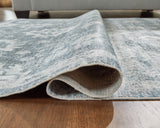 Avanworths Blue/Gray/Ivory Washable 7'10" x 10' Area Rug