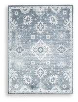 Avanworths Blue/Gray/Ivory Washable 7'10" x 10' Area Rug