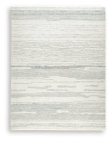 Genemost area rug close-up detail of abstract stripe design