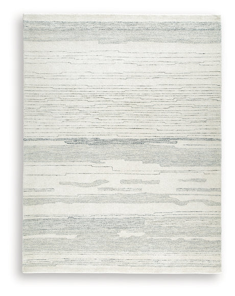 Genemost area rug close-up detail of abstract stripe design