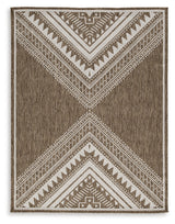 Dunsler Brown Cream 5' X 7' Rug