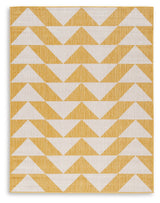 Thomley rug close-up of geometric pattern and texture