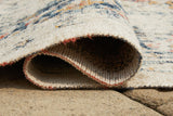 Rolled Jarrpage rug showing thickness and edge detail