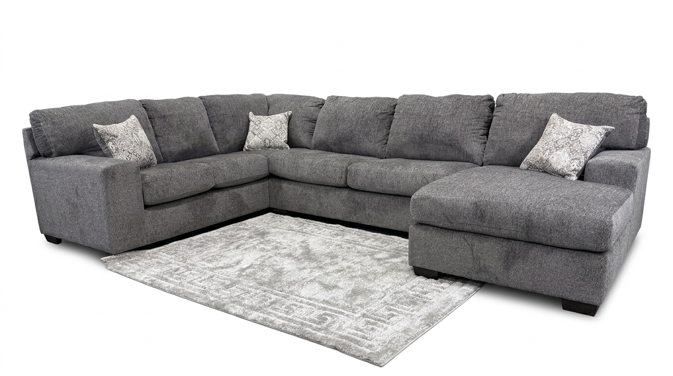 Austin Ash Chenille 3-Piece Sectional view 3
