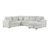 Raha II Grey Storage Sectional sectional sofa side view