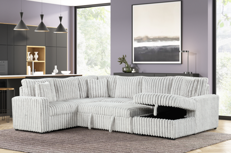 Raha II Grey Storage Sectional sectional sofa main view
