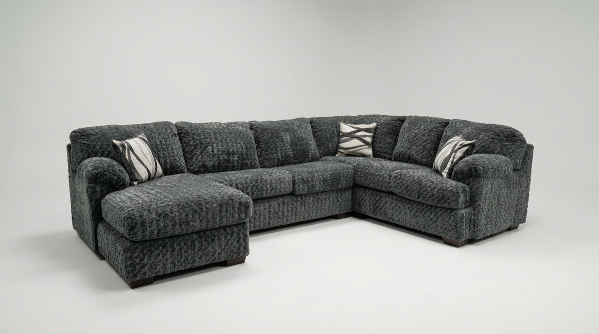 Westwood Gunmetal Sectional Sofa view 2