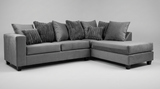 Kora Charcoal Fabric 2-Piece Sectional Sofa with Chaise view 2