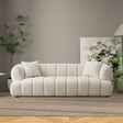Amina Cream Boucle Sofa front view