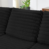 Side perspective showing modular sofas