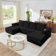 Nuve Black Modular Sectional sofa main view