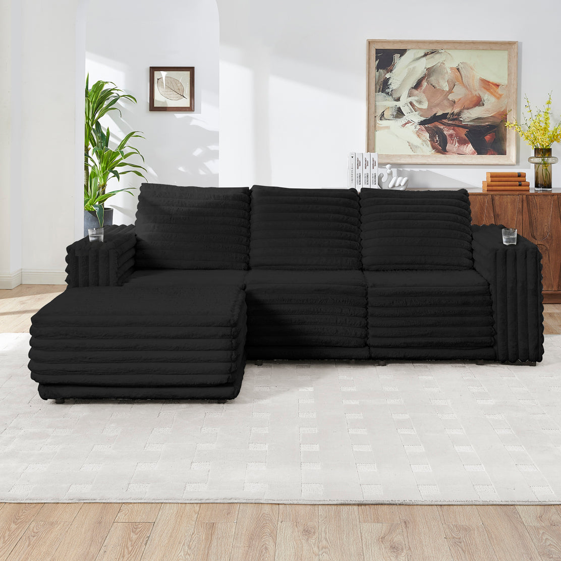 Another main view showing shape and black finish