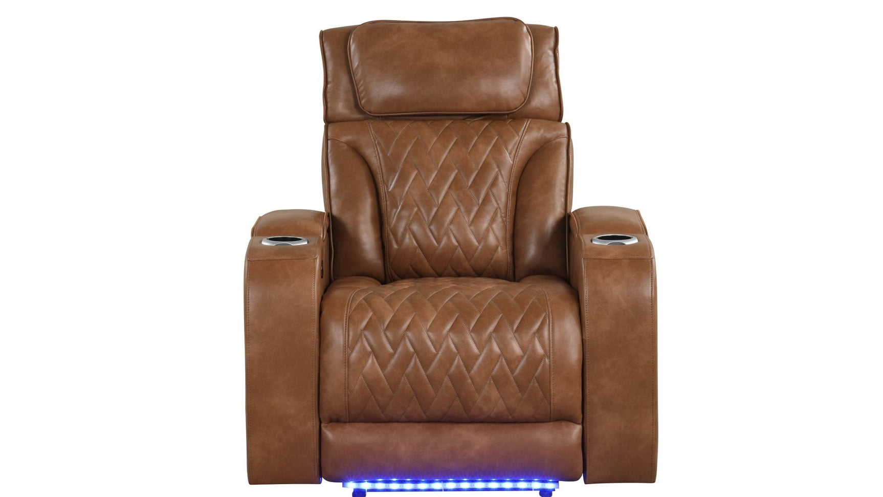 Sofa reading light and storage arms detail