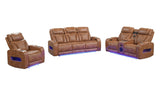 Recliner power headrest and arm storage feature