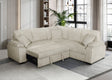 Neeha Cream Corduroy Sectional Sofa main view
