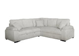 Side view of Neeha Gray Corduroy 3-Piece Sectional Sofa
