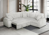 Neeha Gray Corduroy 3-Piece Sectional Sofa main view