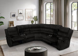 Sectional sofa showing open recliner function