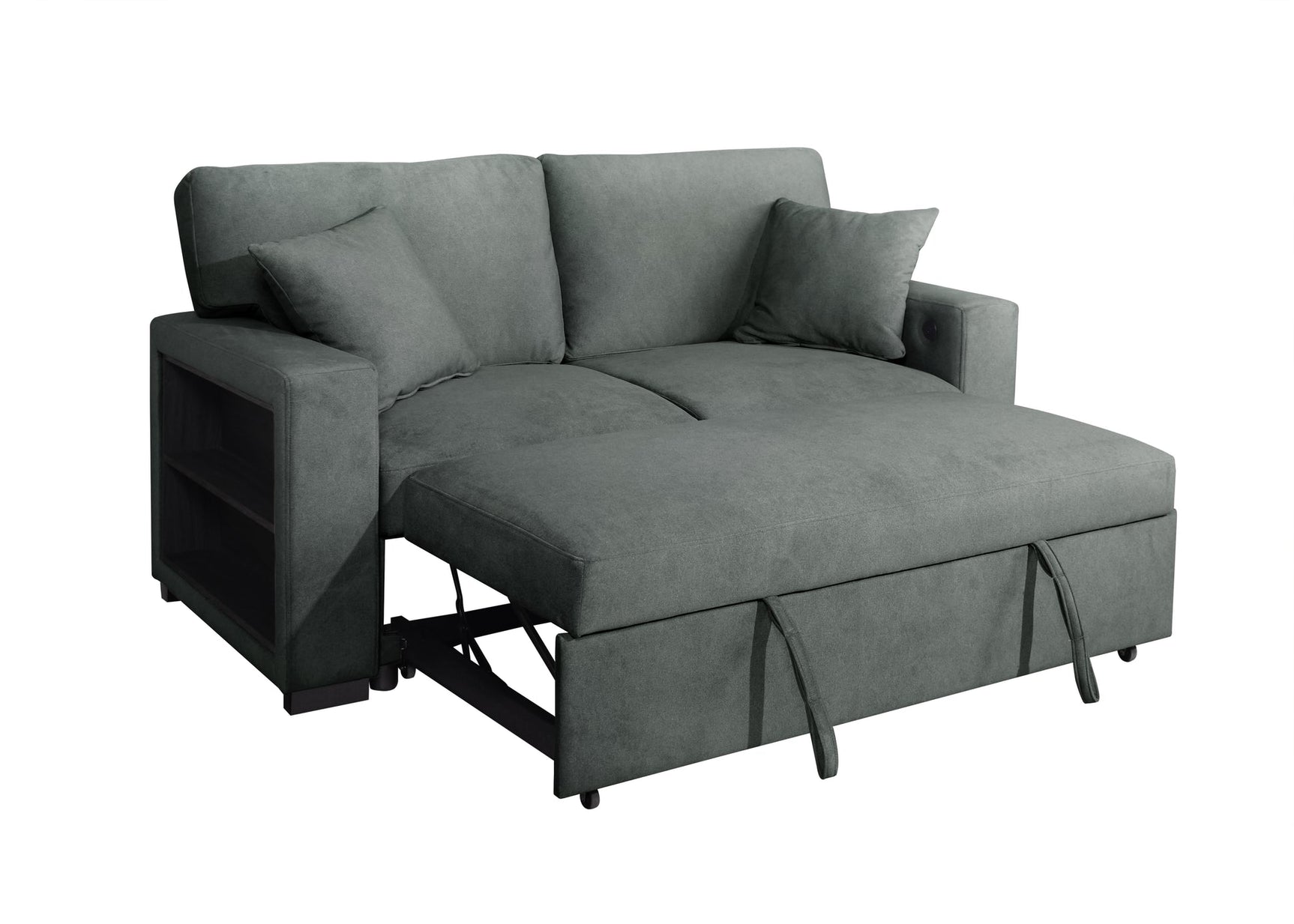 Front view of Bexley Gray loveseat