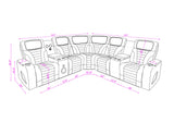 Full view of Robin Grey reclining sectional sofa