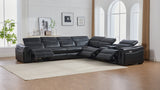 Control panel on Divani black reclining sectional console