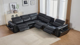 Divani Black power reclining sectional sofa