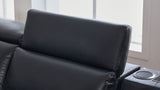 Divani Black power reclining sectional sofa