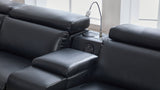 Divani Black power reclining sectional sofa