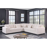 main view of Comfy II Cream 2-Piece Sectional Sofa