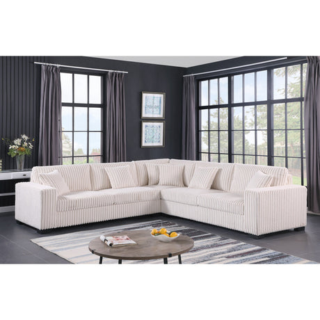 main view of Comfy II Cream 2-Piece Sectional Sofa
