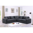 Comfy II Grey 2-Piece Sectional Sofa main front view