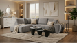 Uptown Light Grey 2-Piece Sectional Sofa from Decor Furniture