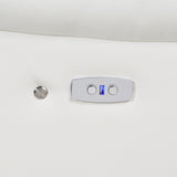 Close-up of console with LED light and Bluetooth speaker