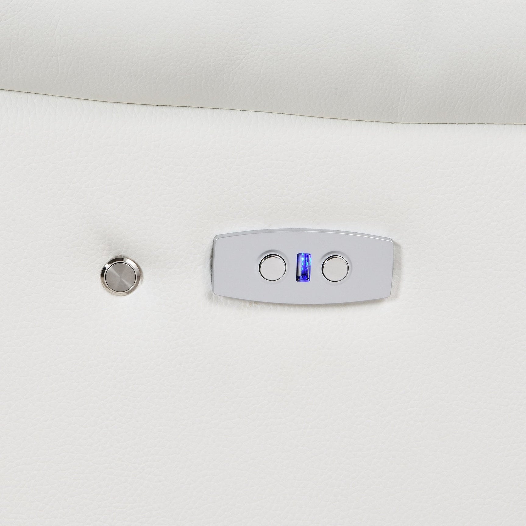 Close-up of console with LED light and Bluetooth speaker