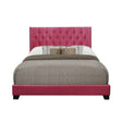 Baker Pink Tufted Upholstered Full Platform Bed front view