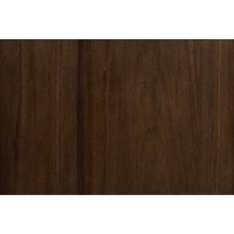 Finish detail of brown velvet upholstered tufted queen bed
