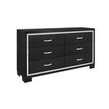 Nightstand with drawer and open shelf from Bellante Black set