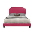 Miranda Pink Modern Solid Wood Fabric King Upholstered Bedroom Set - Ella Furniture