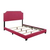 Miranda Pink Modern Solid Wood Fabric King Upholstered Bedroom Set - Ella Furniture
